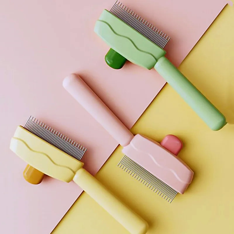 Self-Cleaning Pet Hair Remover Brush