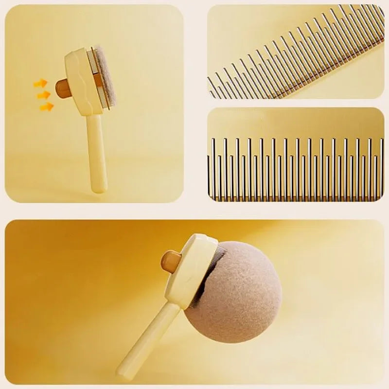 Self-Cleaning Pet Hair Remover Brush